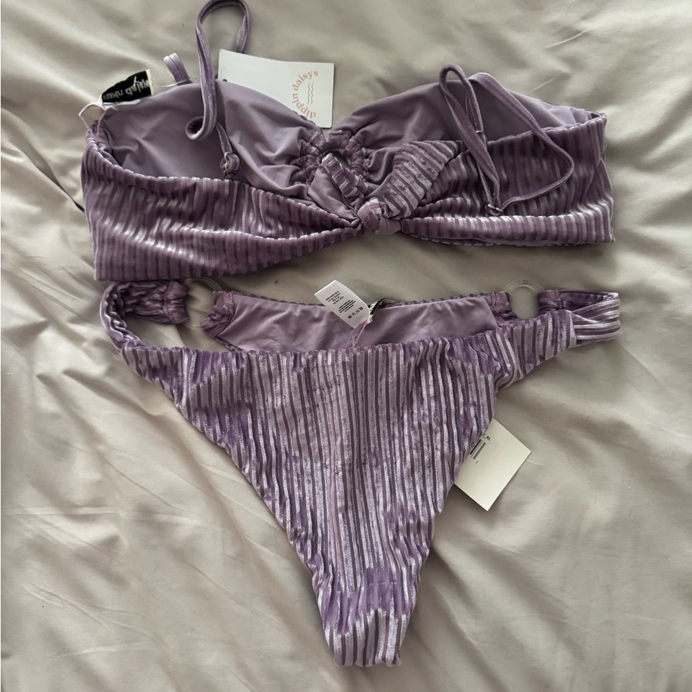 Dippin daisy’s Purple Ribbed Bikini Set - Picture 3 of 4